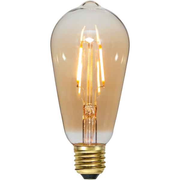 na zdjeciu Żarówka do girland LED filament Edison ST54 0,75W szklana ciepła barwa 2000K 80 lm