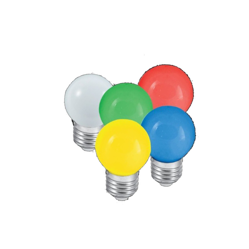 Żarówki LED kolorowe plastikowe kulki E27 1 W 20 lm (mix kolorów lub wybrany kolor) 6,0 zł brutto/szt.